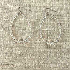 Elegant Clear Beaded Earrings